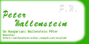 peter wallenstein business card